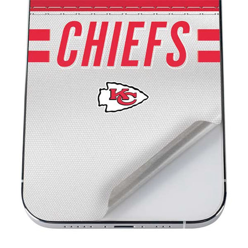 NFL Kansas City Chiefs White Striped iPhone 12 Pro Skin
